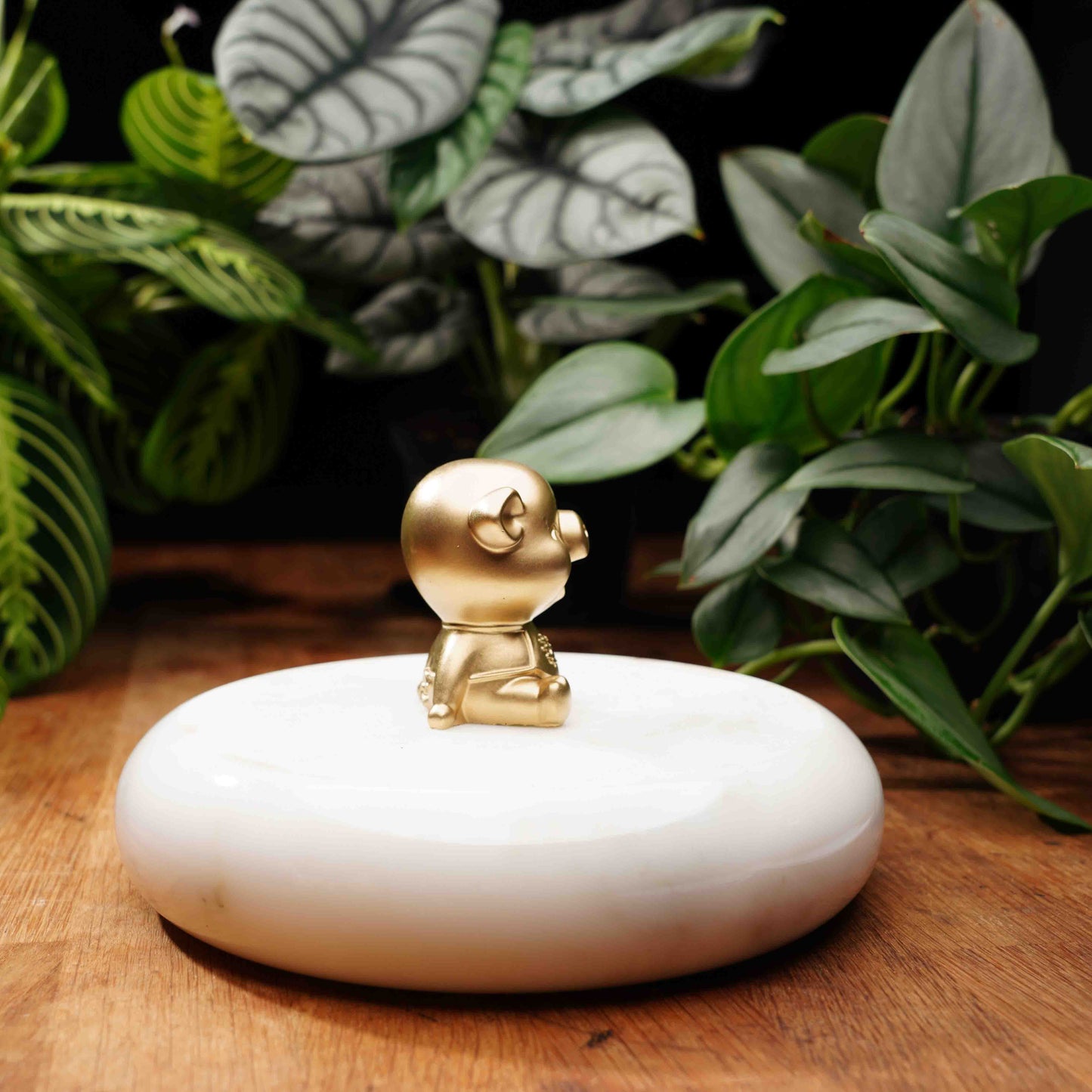Gold Concrete Lucky Pig