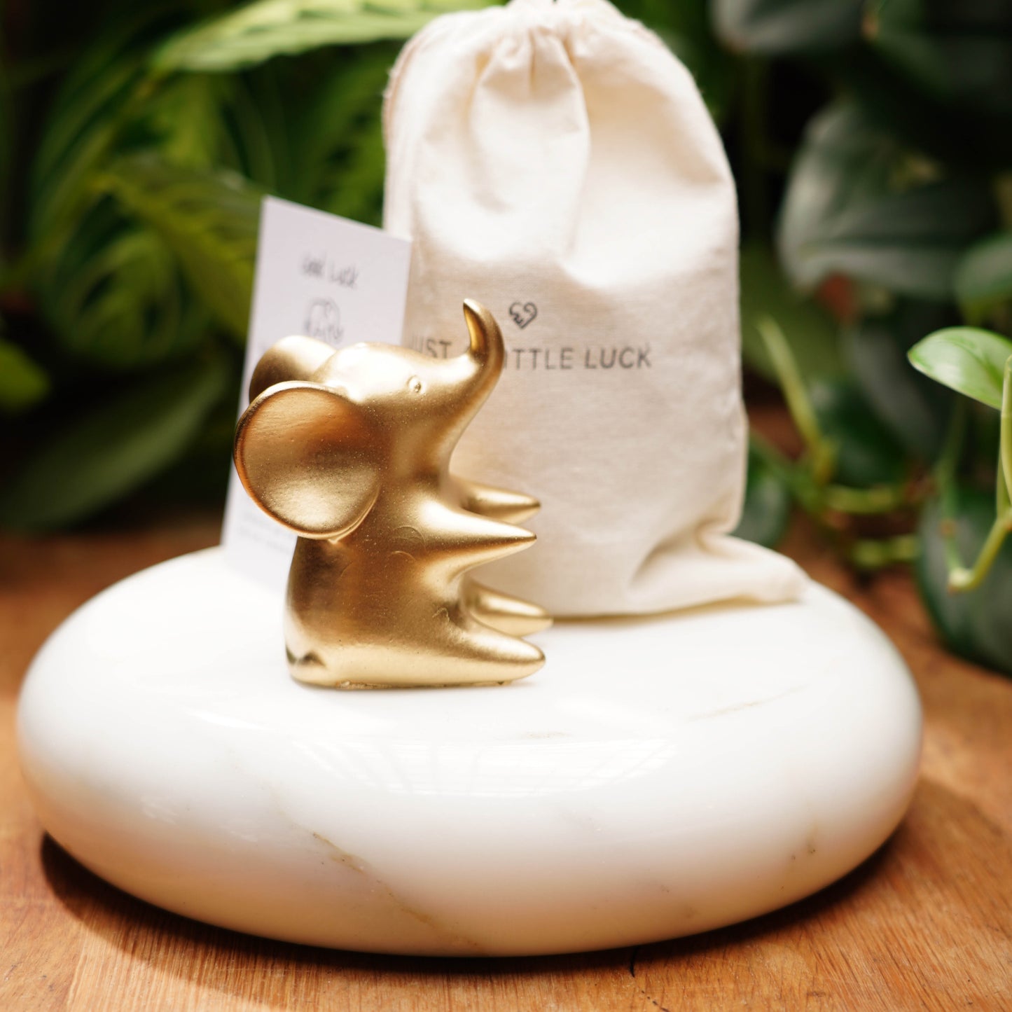 gold good luck elephant figurine