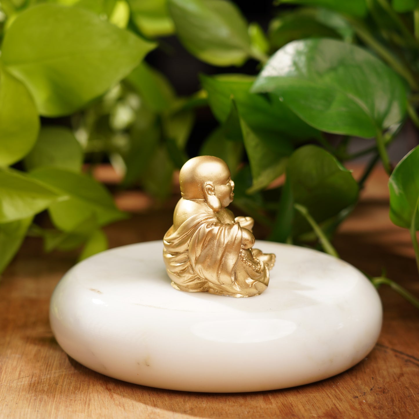 Gold Concrete Laughing Buddha
