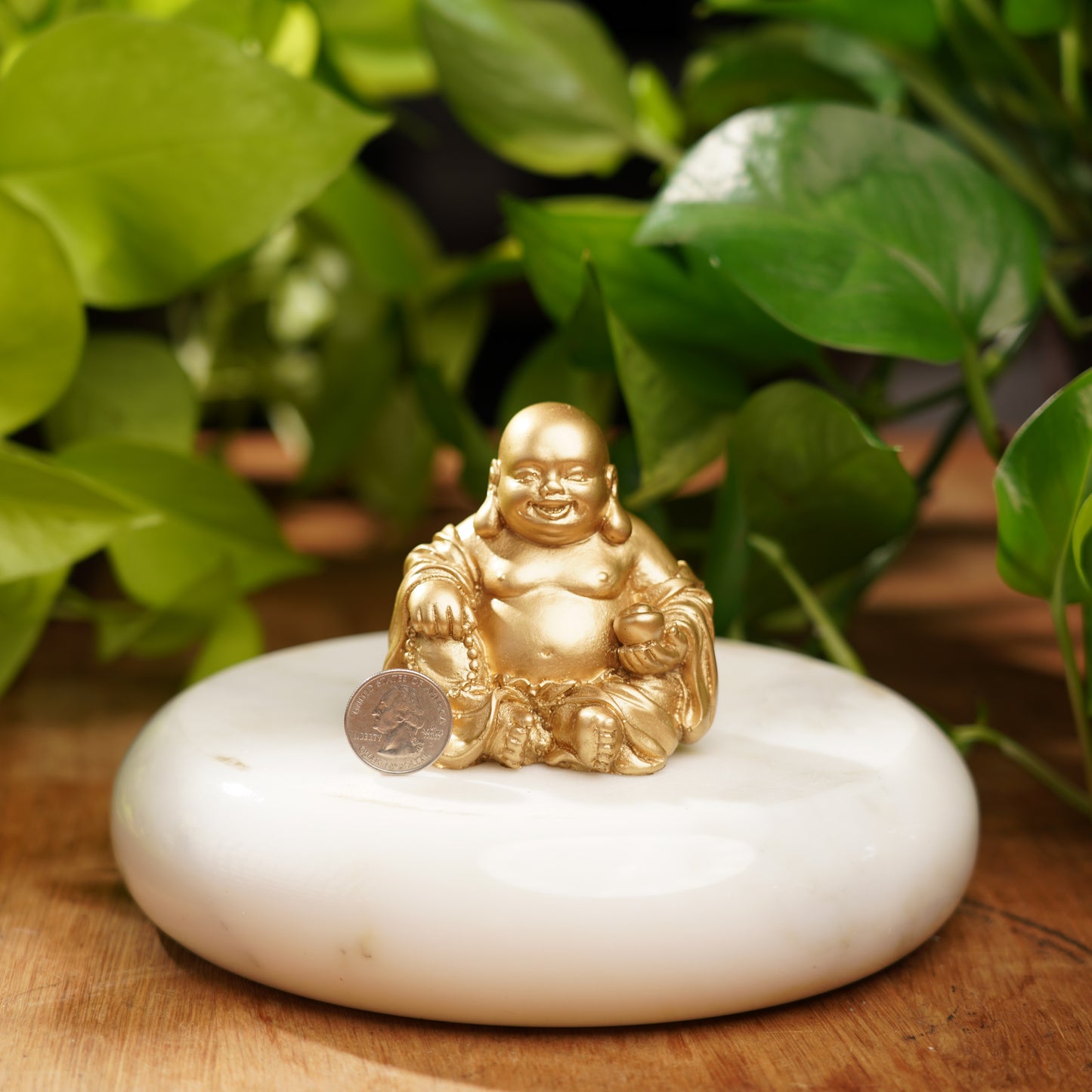 Gold Concrete Laughing Buddha