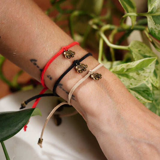 elephant charm bracelet for good luck