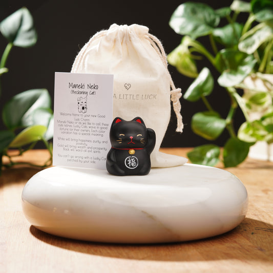 black lucky cat for protection and good luck