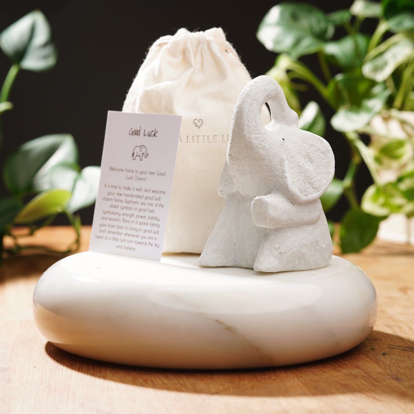 Hand-Carved Lucky Elephant