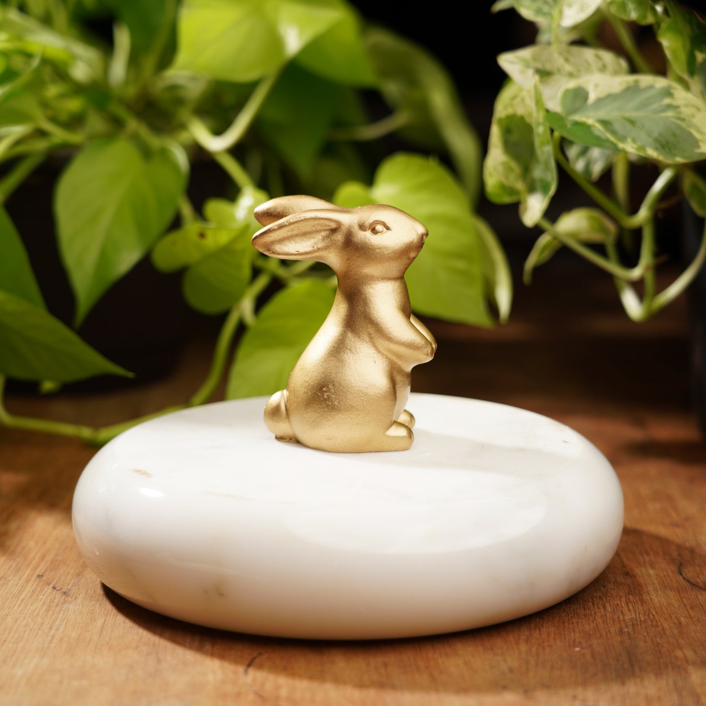 Gold Concrete Rabbit - For Luck and Prosperity