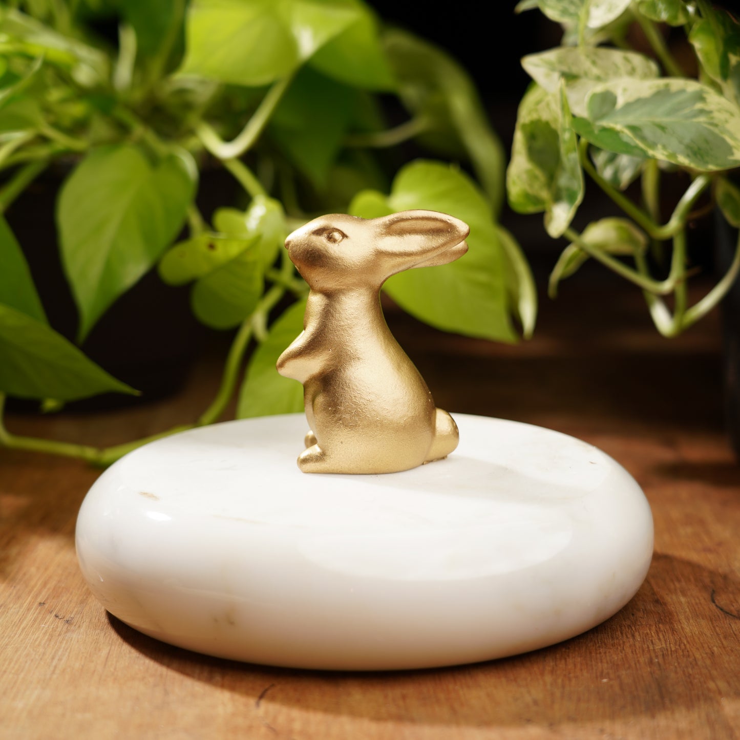 Gold Concrete Rabbit - For Luck and Prosperity