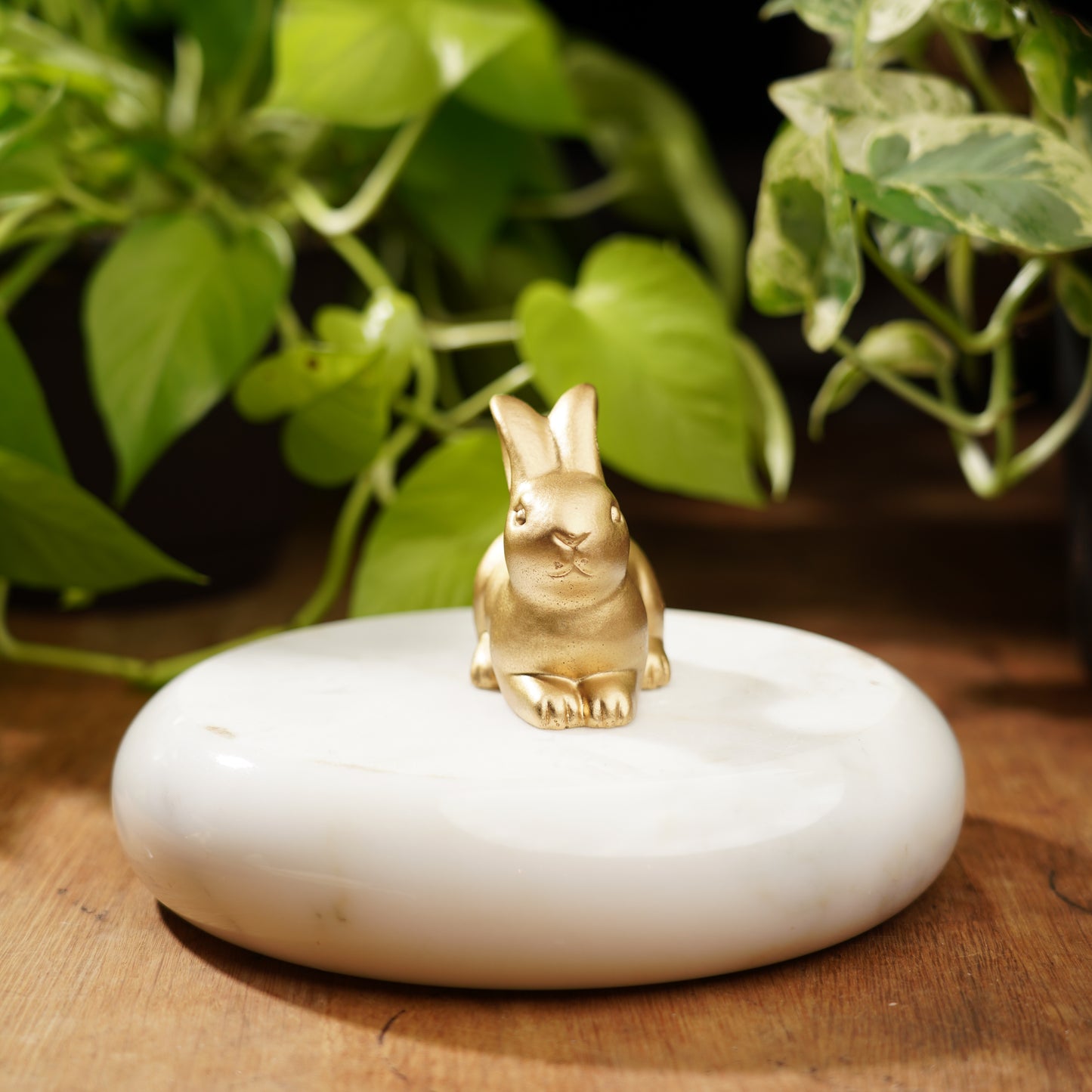 Gold Concrete Rabbit - For Luck and Prosperity