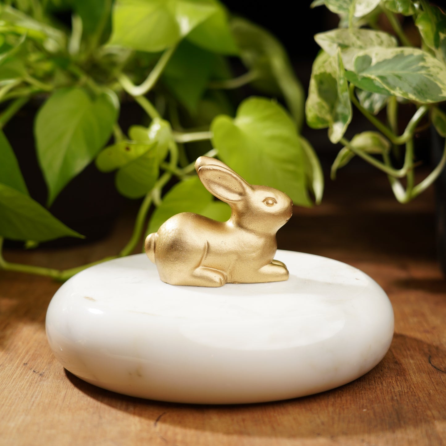 Gold Concrete Rabbit - For Luck and Prosperity