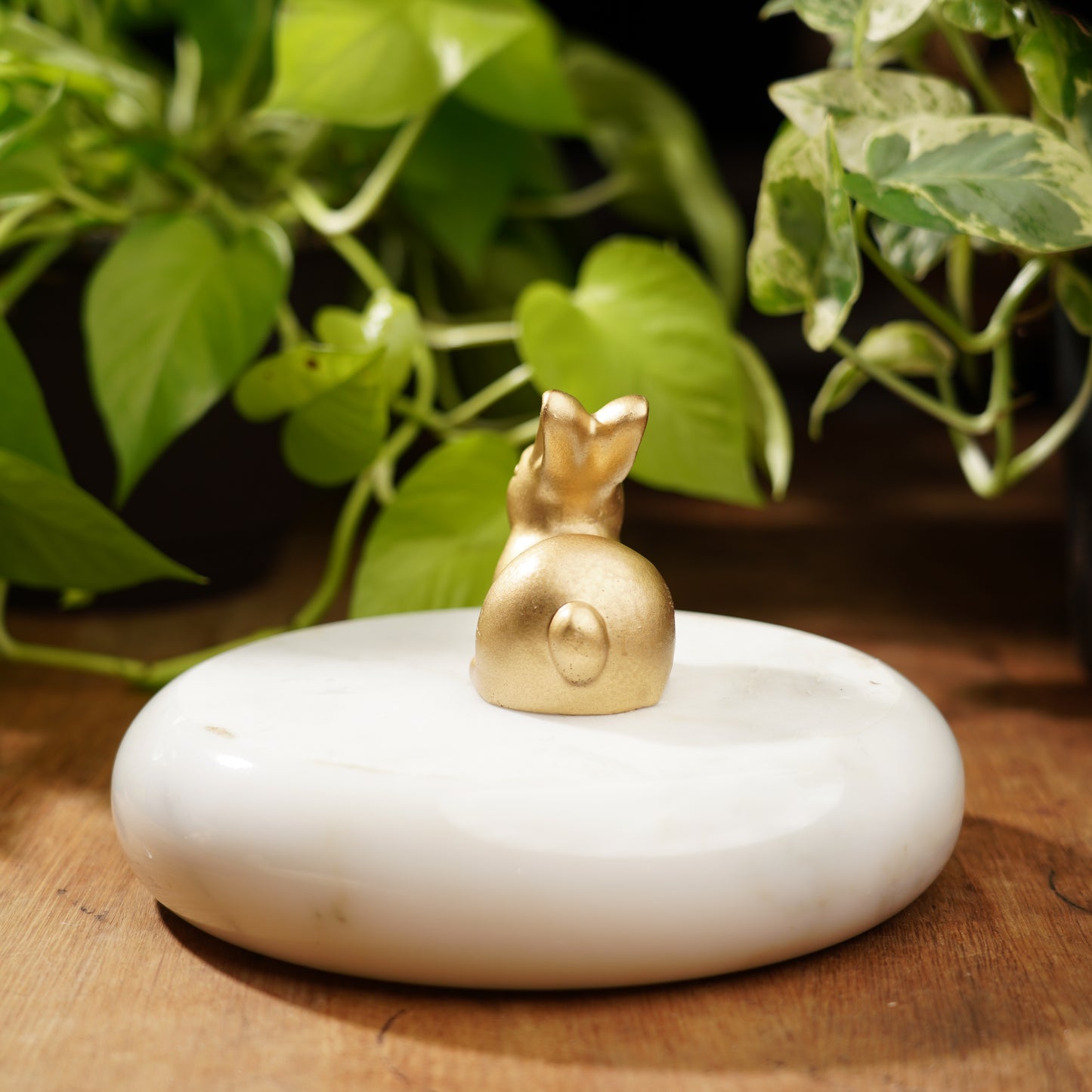 Gold Concrete Rabbit - For Luck and Prosperity