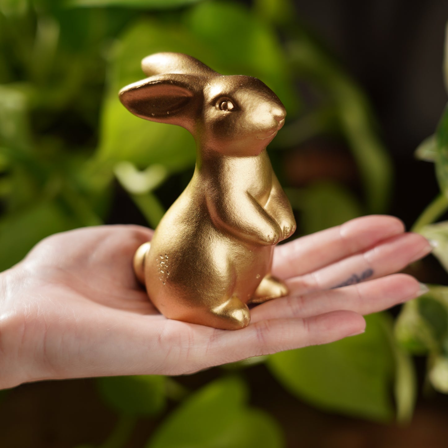 Gold Concrete Rabbit - For Luck and Prosperity