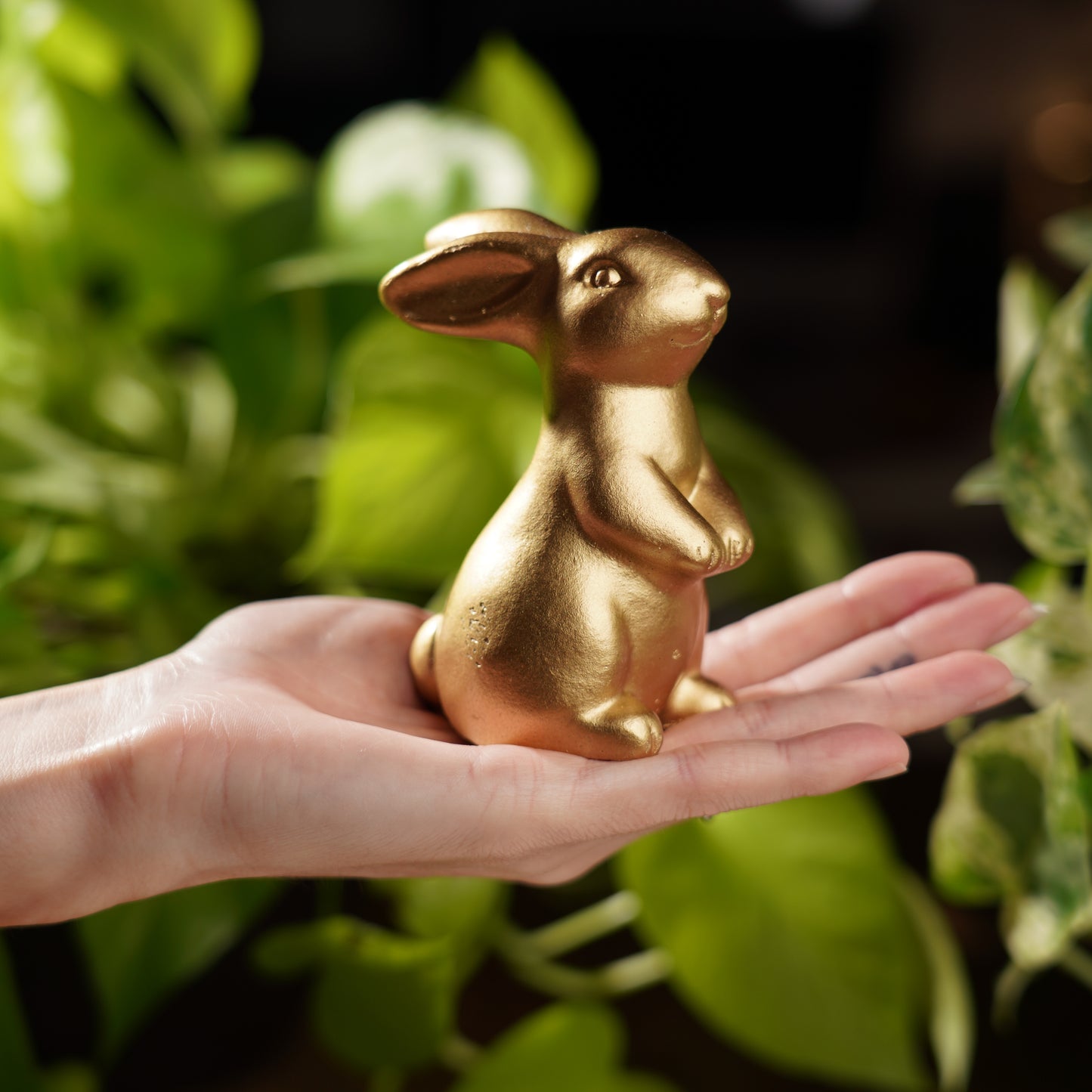 Gold Concrete Rabbit - For Luck and Prosperity