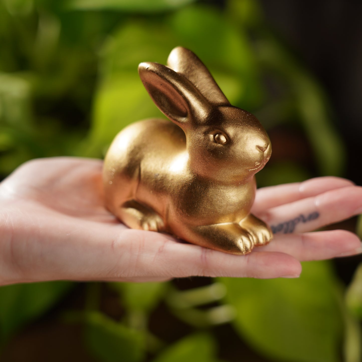 Gold Concrete Rabbit - For Luck and Prosperity