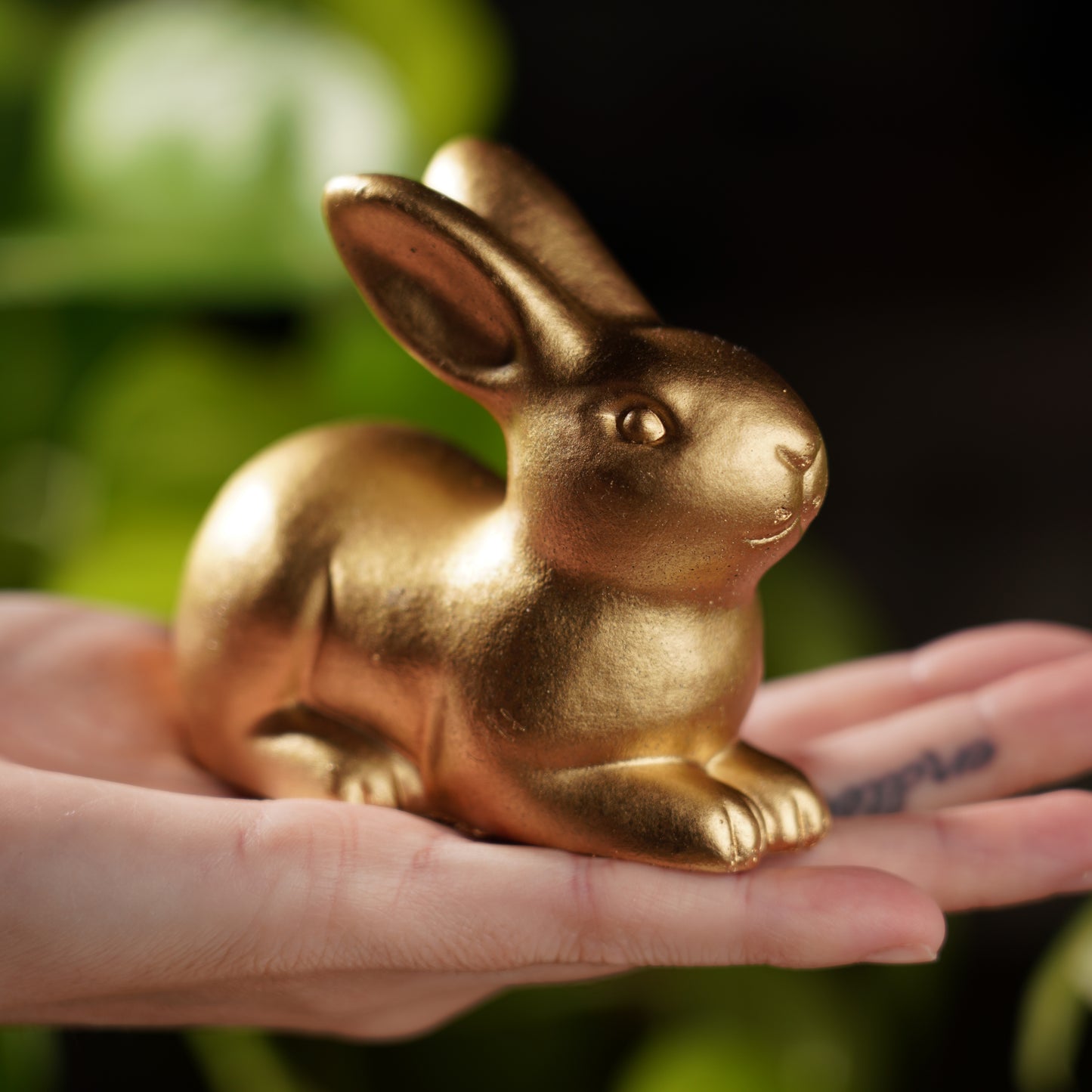 Gold Concrete Rabbit - For Luck and Prosperity